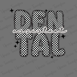 Black and White Checkered Plaid Dental