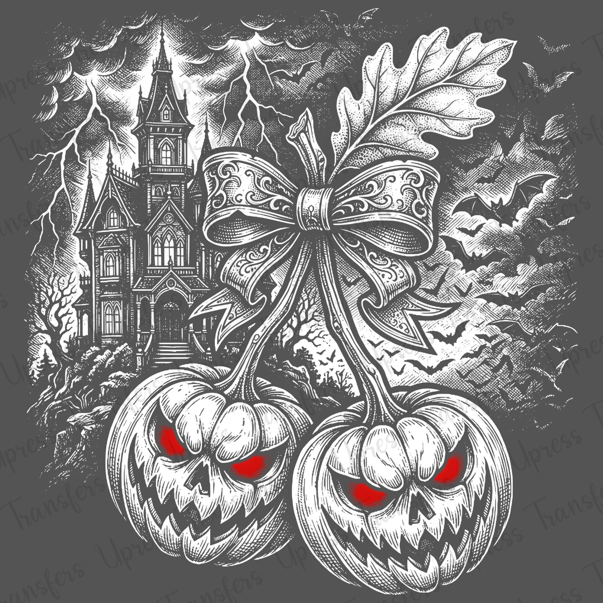 Blackout Smiling Pumpkins