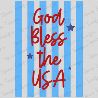 Bless The USA Blue Striped