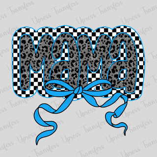 Blue Checkered Trendy Mama