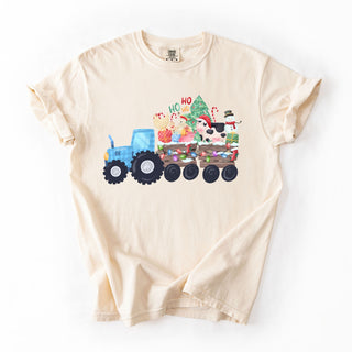 Blue Christmas Tractor