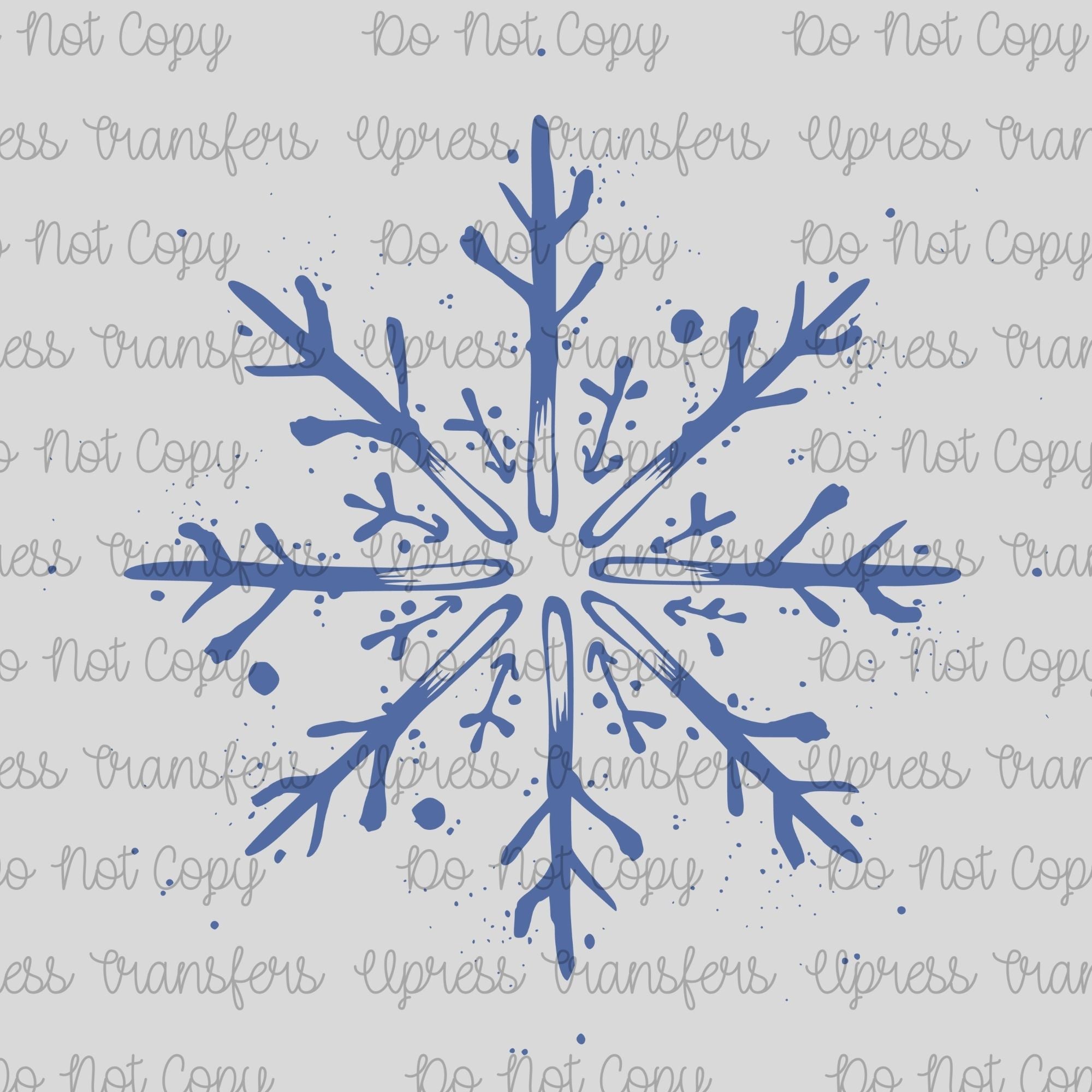 Blue Distressed Snowflake