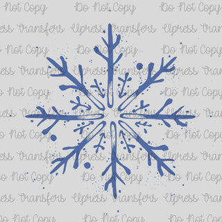 Blue Distressed Snowflake