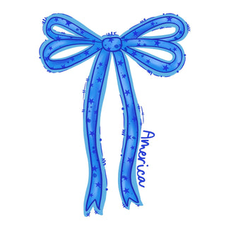 Blue Droopy Bow America
