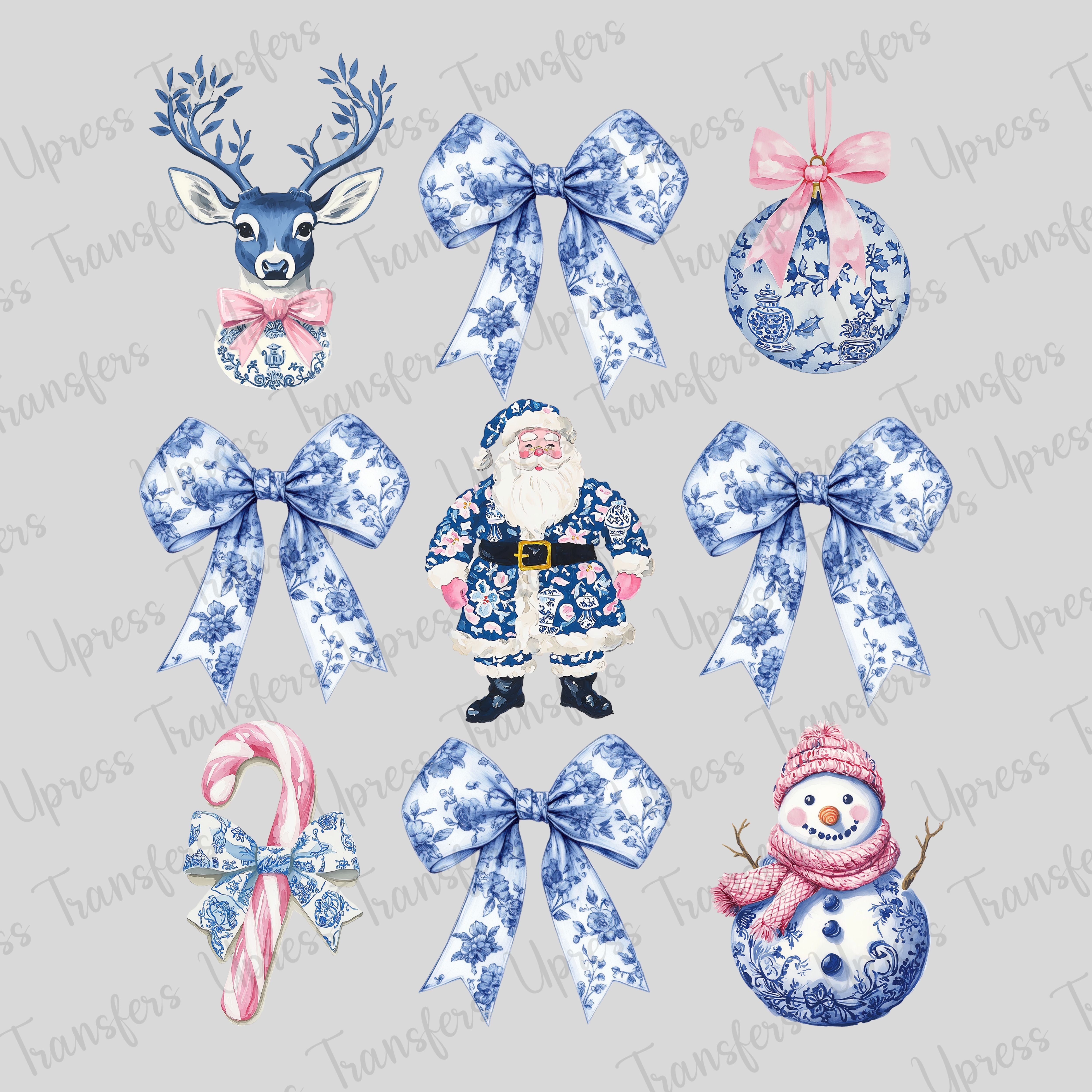 Blue Floral Christmas