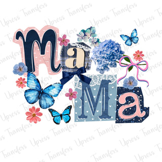 Blue Floral Mama