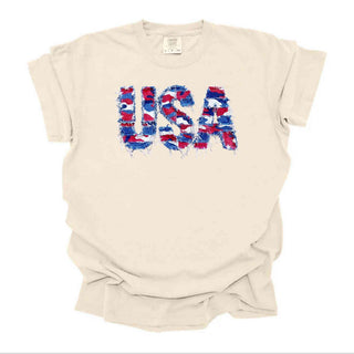 Blue Jean Camo USA Frayed