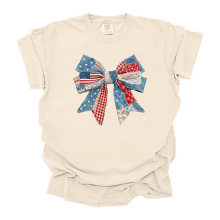 Blue Jean Frayed Bow