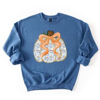 Blue Pumpkin Patterned Pumpkin