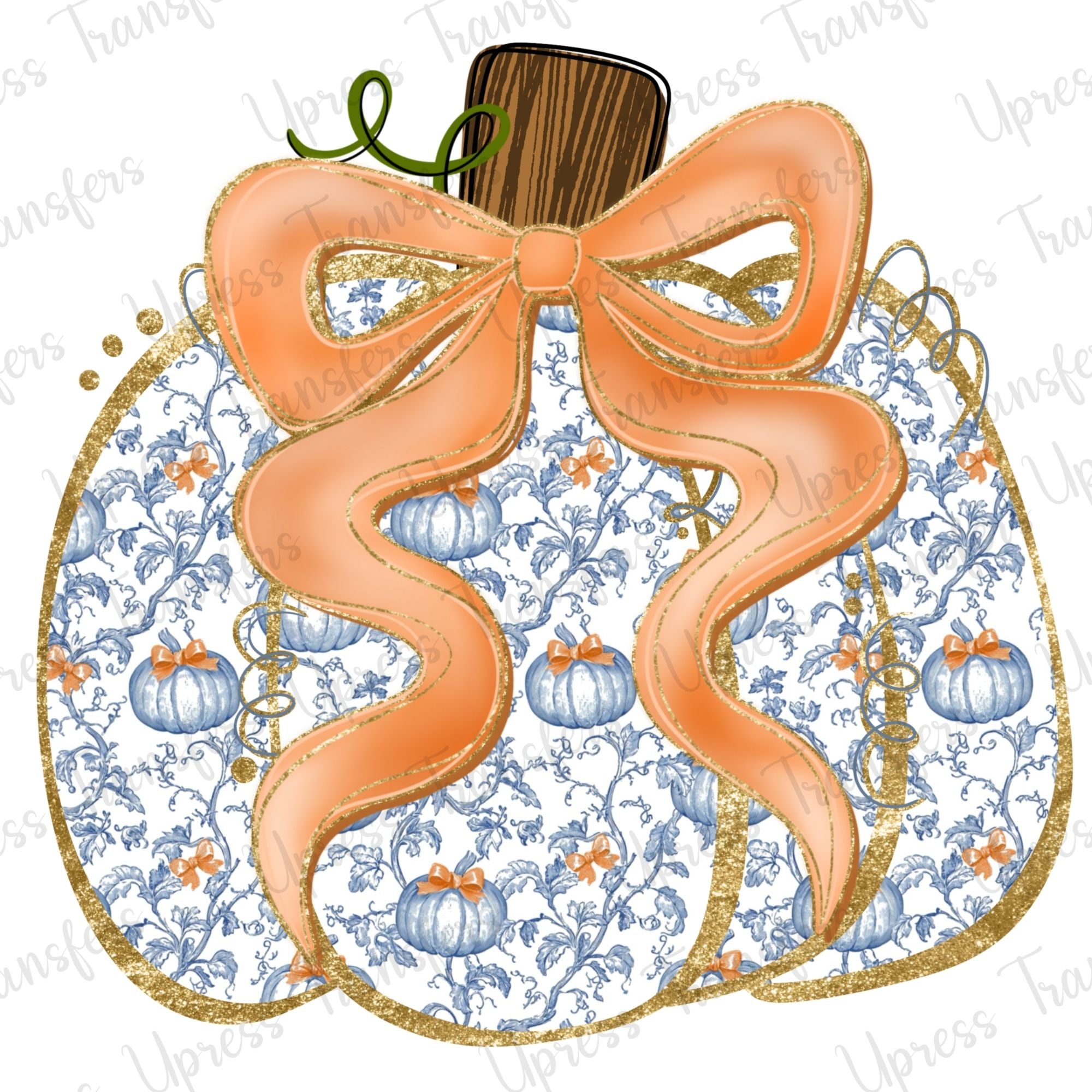 Blue Pumpkin Patterned Pumpkin