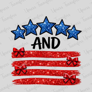 Blue Stars And Red Bows
