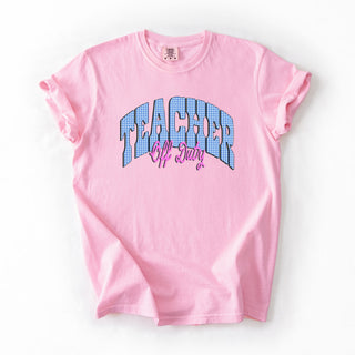 Blue and Pink Teacher Off Duty