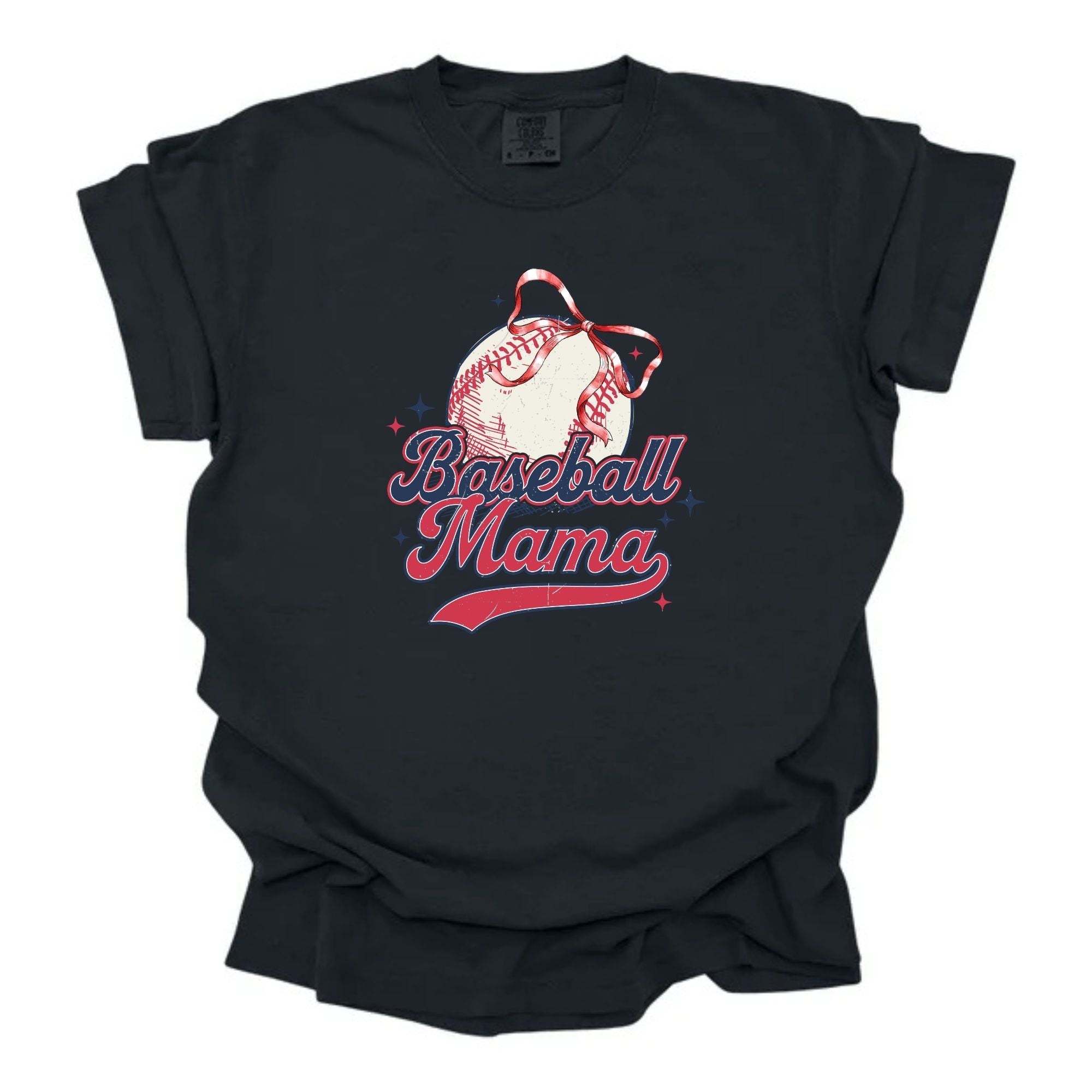 Blue and Red Baseball Mama