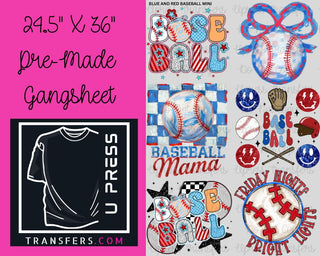 Blue and Red Baseball Mini
