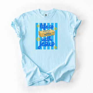 Blue and Yellow Life is Butter w Jesus