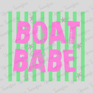 Boat Babe Green Stripes