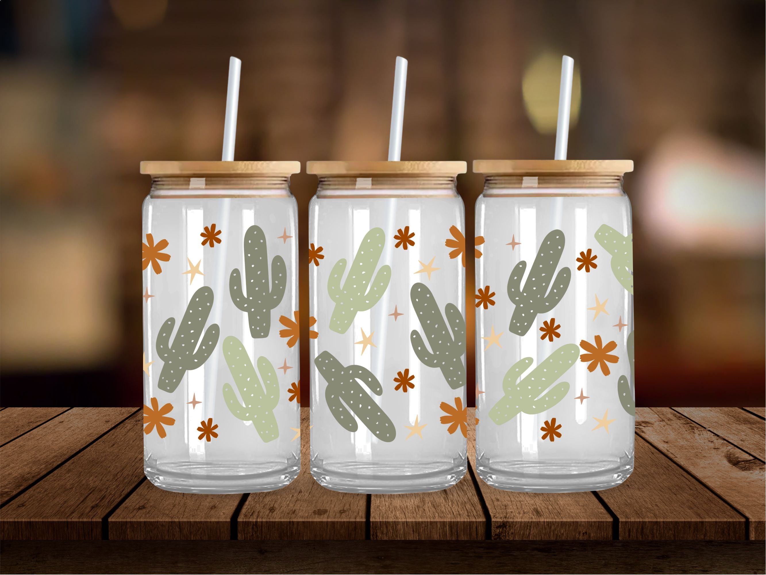 Boho Cactus 16 Oz Wrap