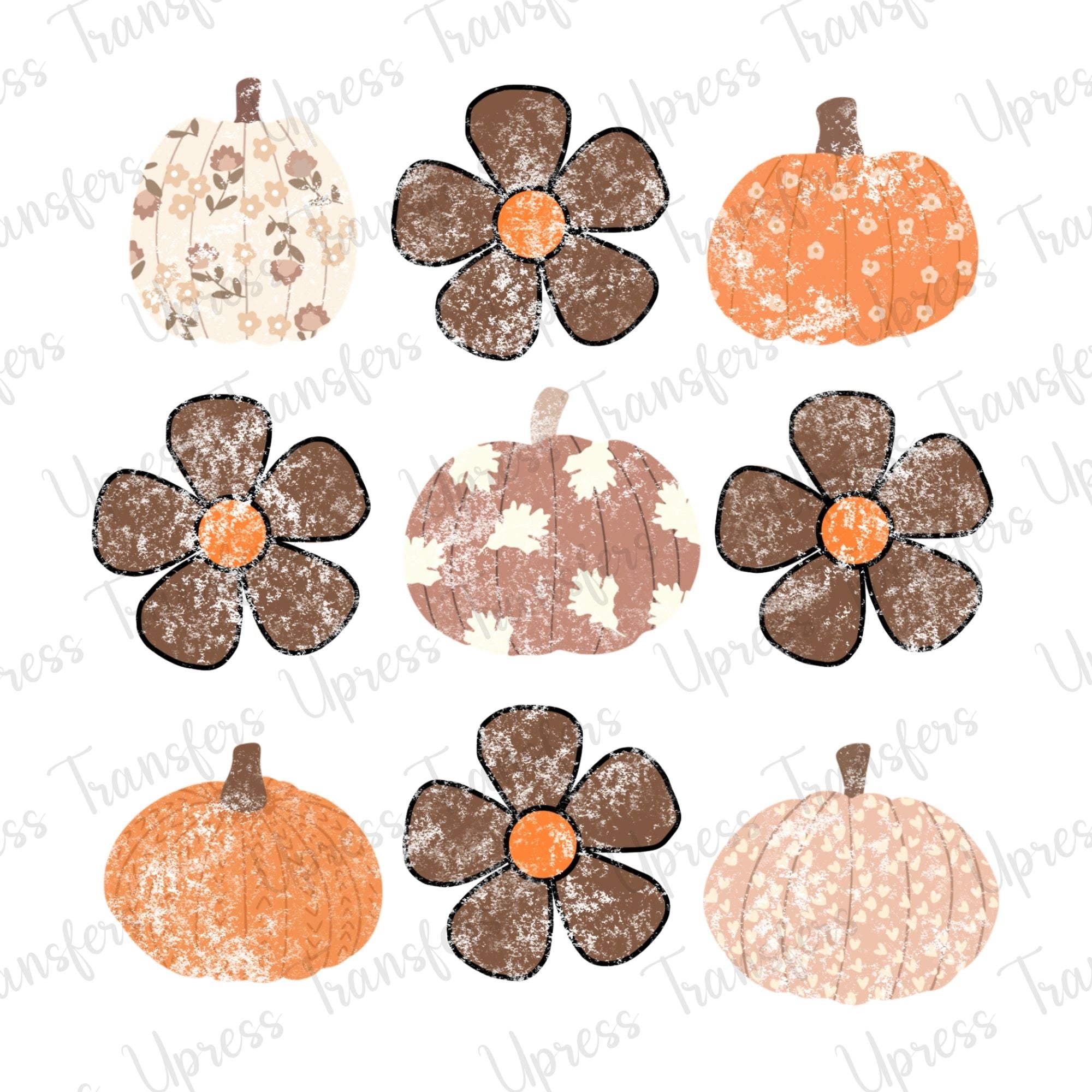 Boho Floral Pumpkin Collage