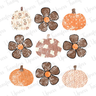 Boho Floral Pumpkin Collage