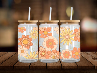 Boho Florals and Stems 16 Oz Wrap