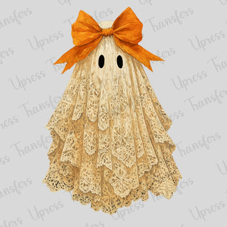 Boho Lacey Ghost with Bow
