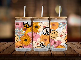 Boho Retro Peace 16 Oz Wrap