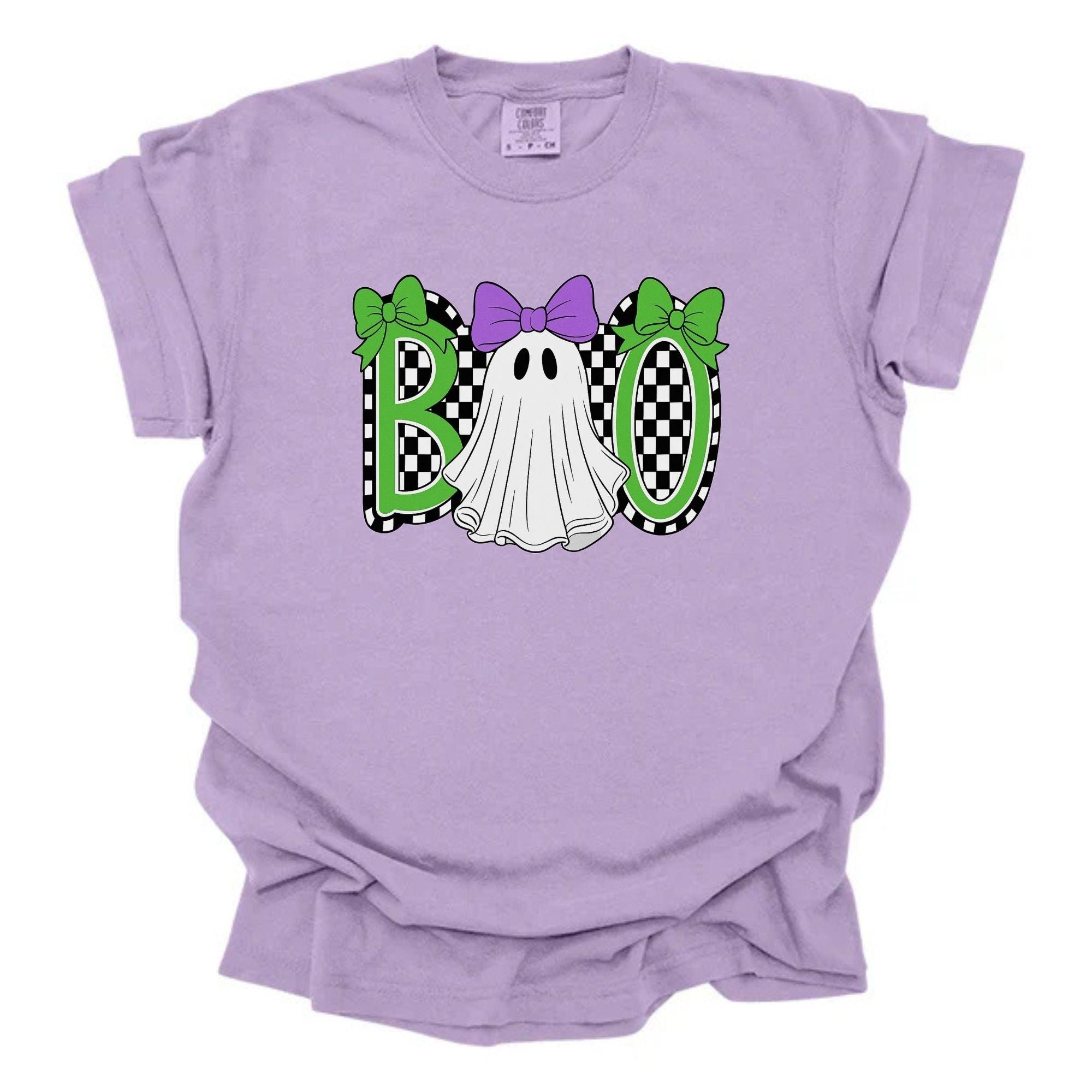 Boo Checkered Green Purple