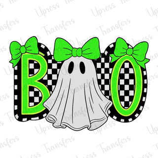 Boo Checkered Neon Green