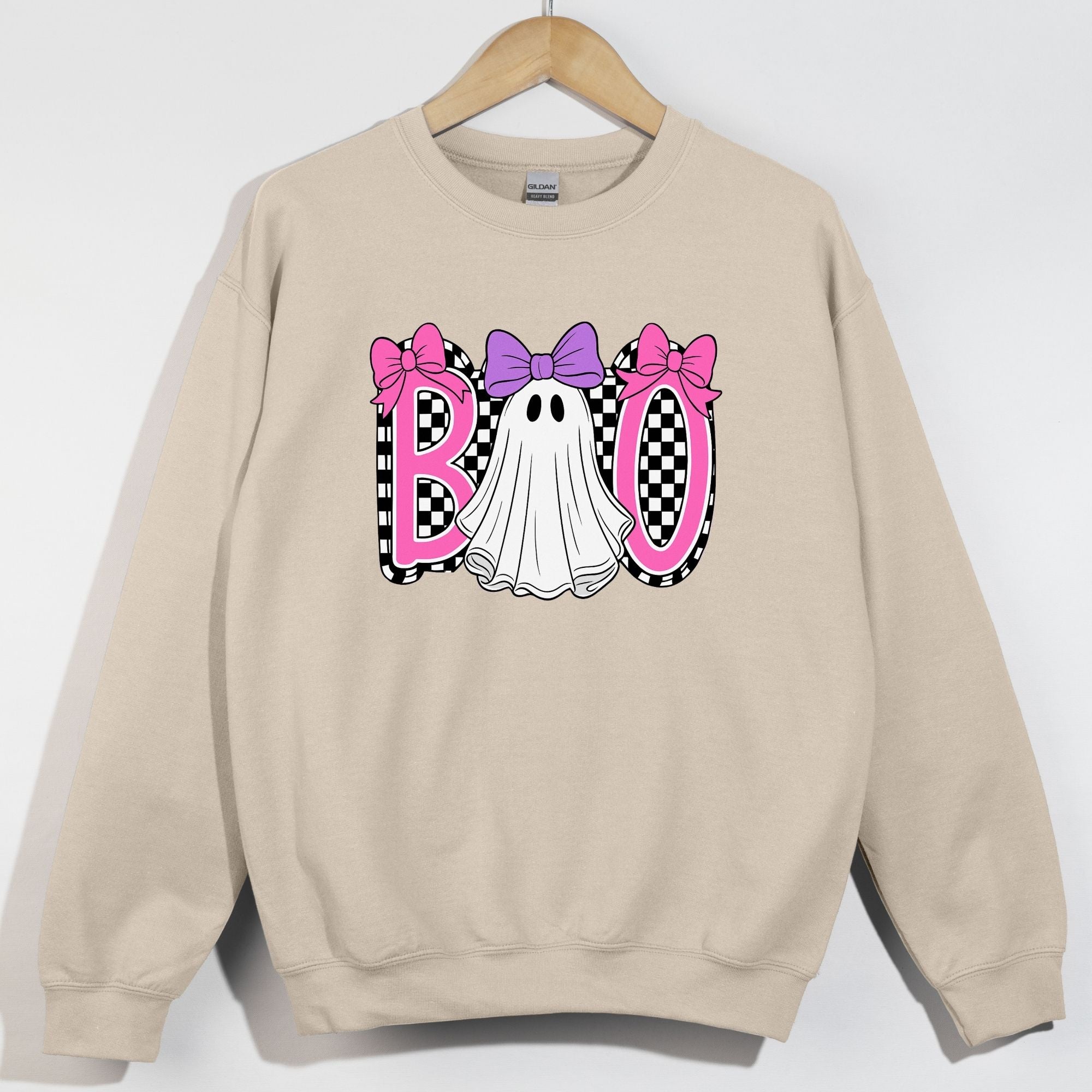 Boo Checkered Pink and Purple