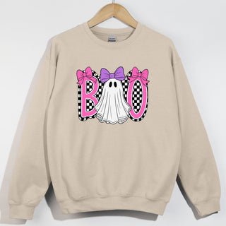 Boo Checkered Pink and Purple