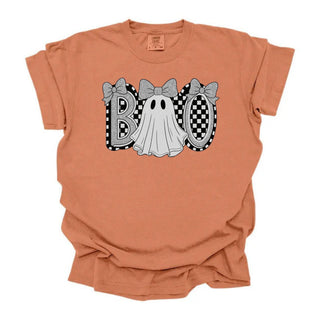 Boo Checkered Silver Glitter