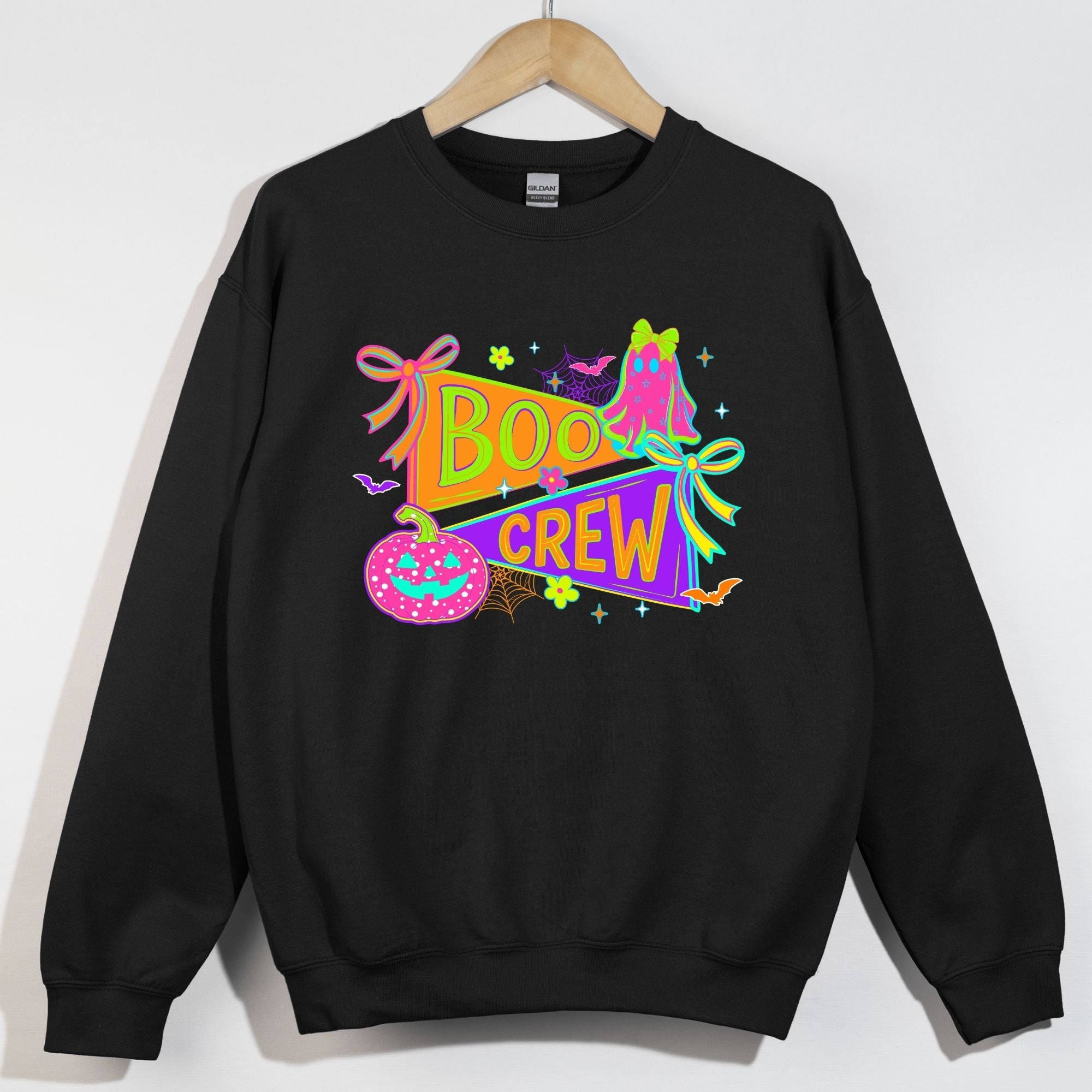 Boo Crew Neon Banner Flags
