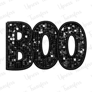 Boo Faux Sequins Black