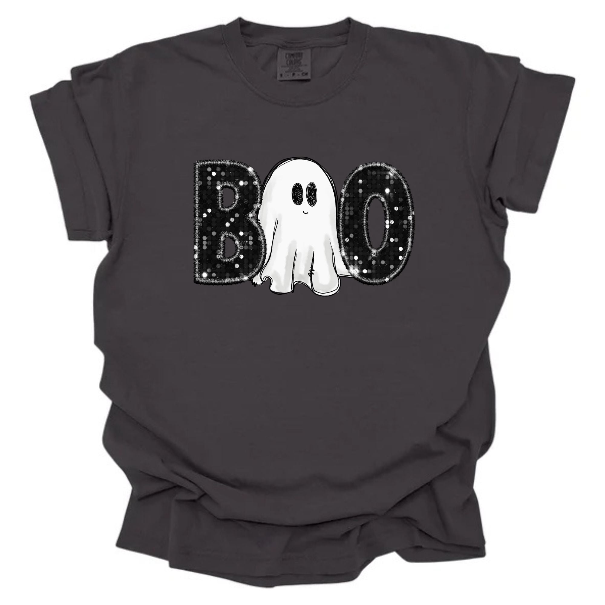 Boo Faux Sequins Ghost