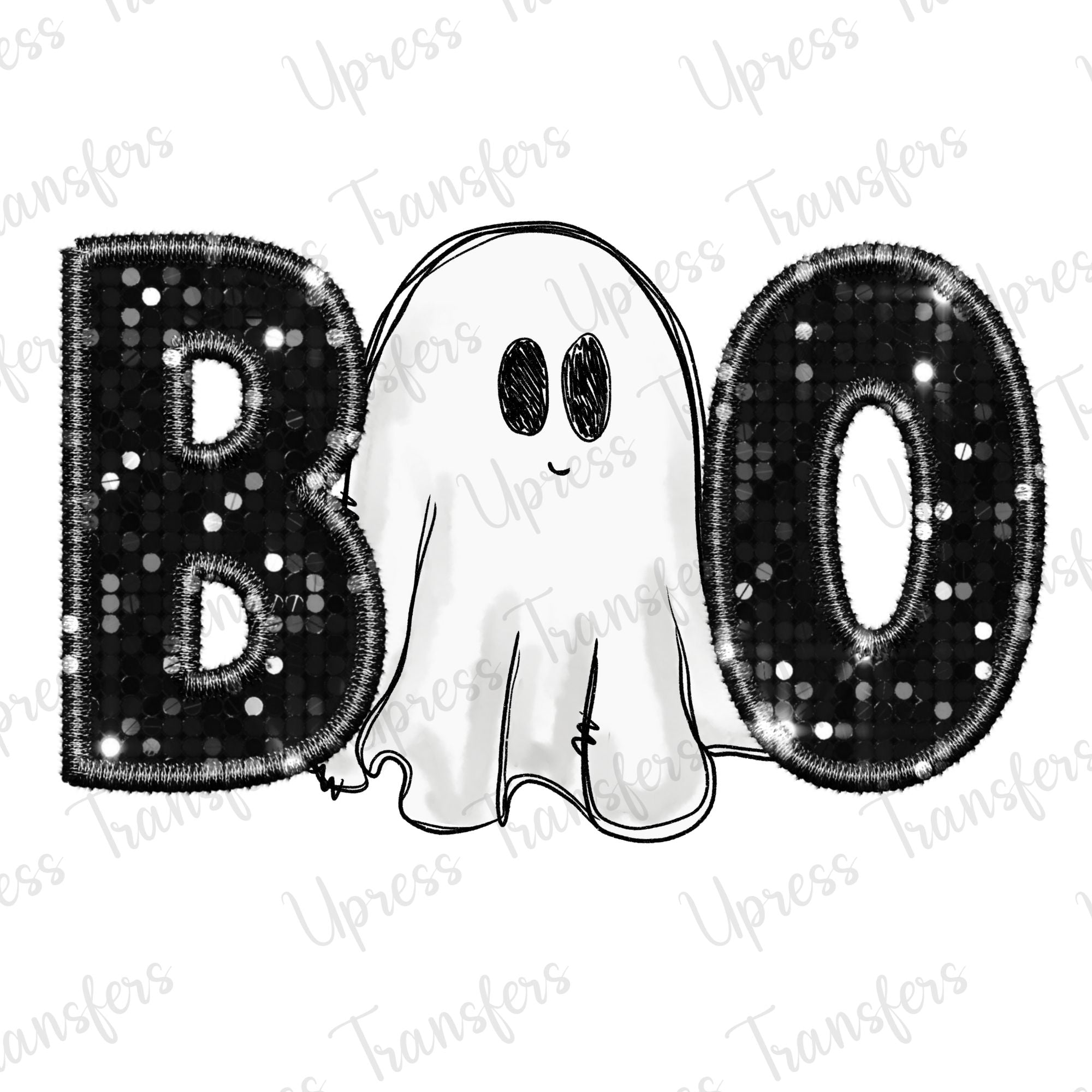 Boo Faux Sequins Ghost