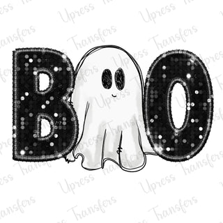 Boo Faux Sequins Ghost