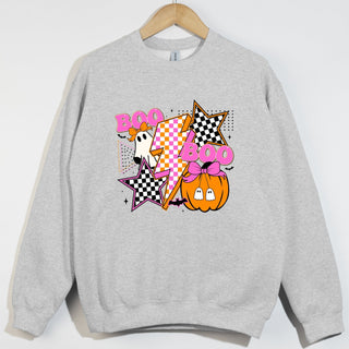 Boo Trendy Halloween Checkered