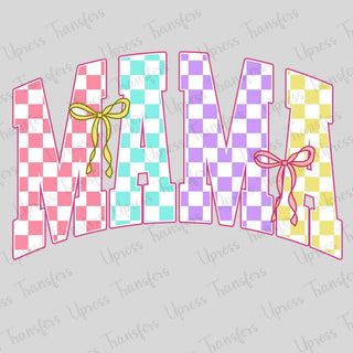 Bow Checkered Mama Colorful