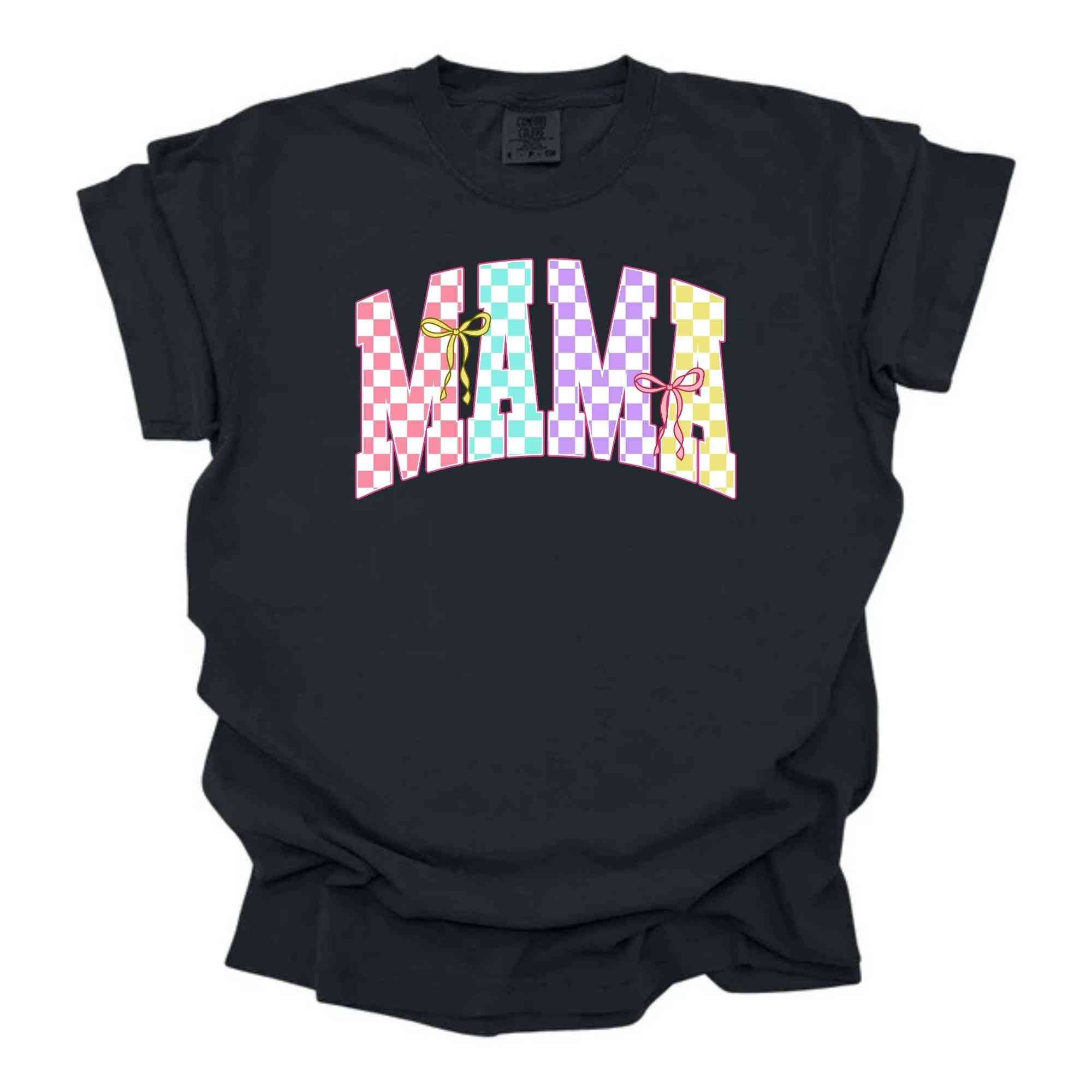 Bow Checkered Mama Colorful