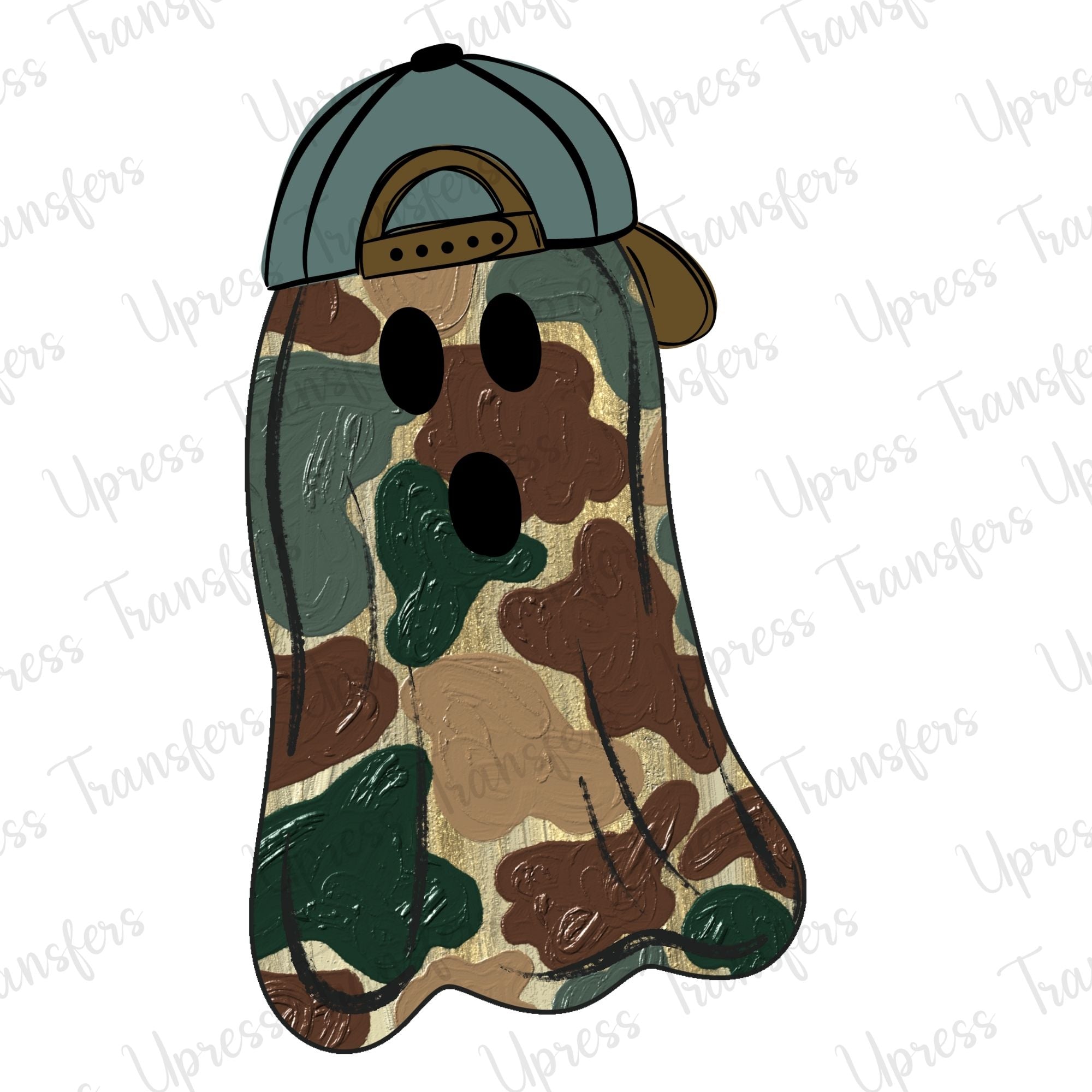 Boy Painted Camo Ghost