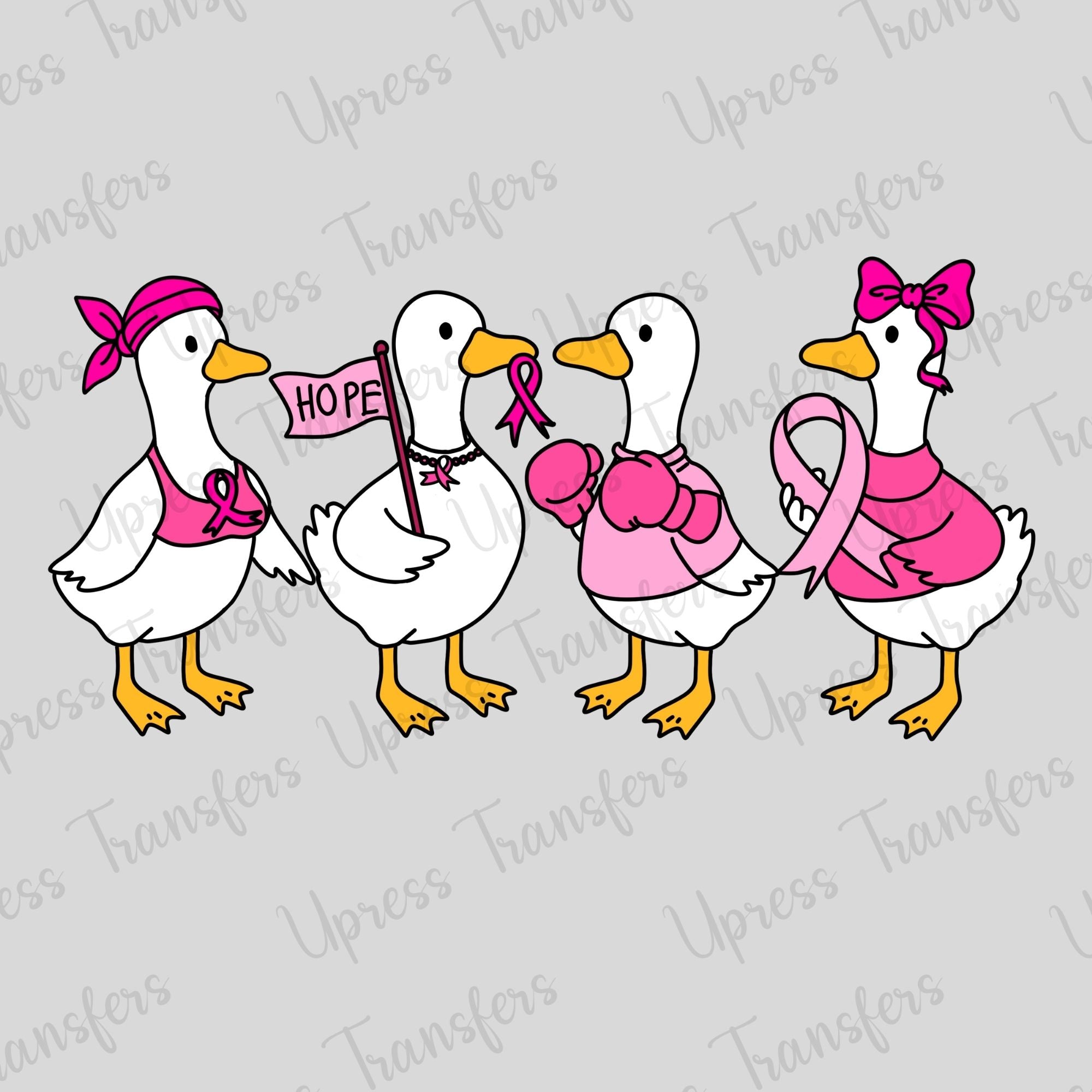 Breast Cancer Awareness Geese Pink