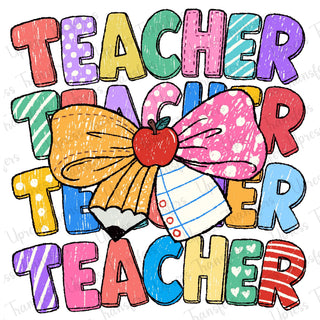 Bright Colorful Faded Teacher
