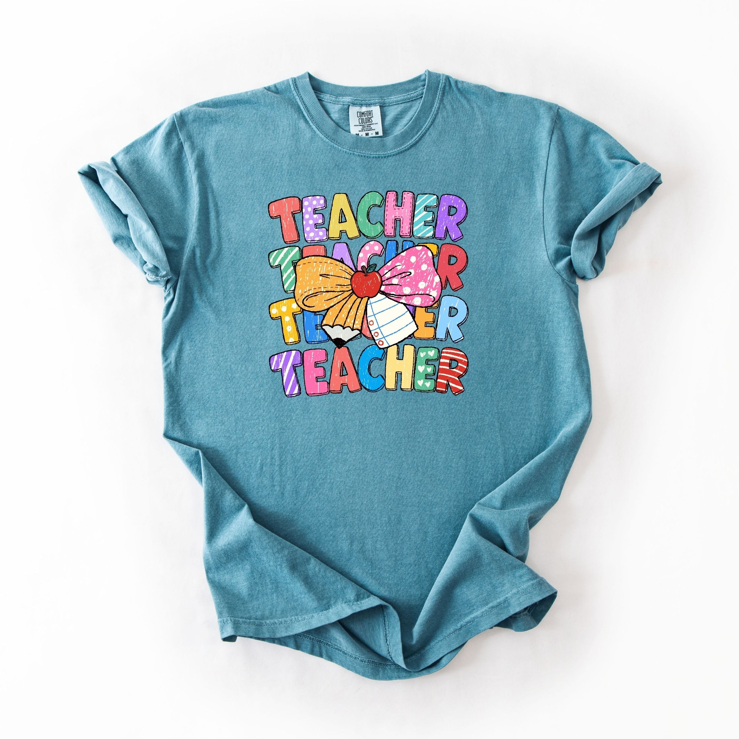 Bright Colorful Faded Teacher