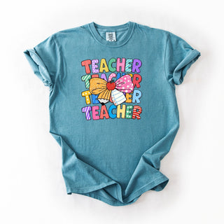 Bright Colorful Faded Teacher