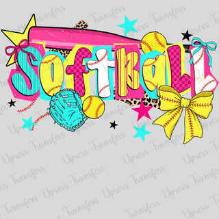 Bright Colorful Softball