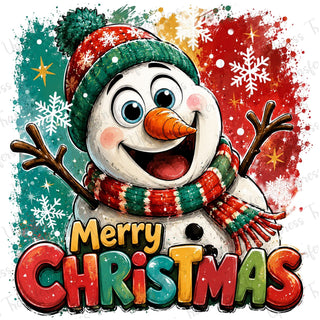 Bright Cute Snowman Merry Christmas