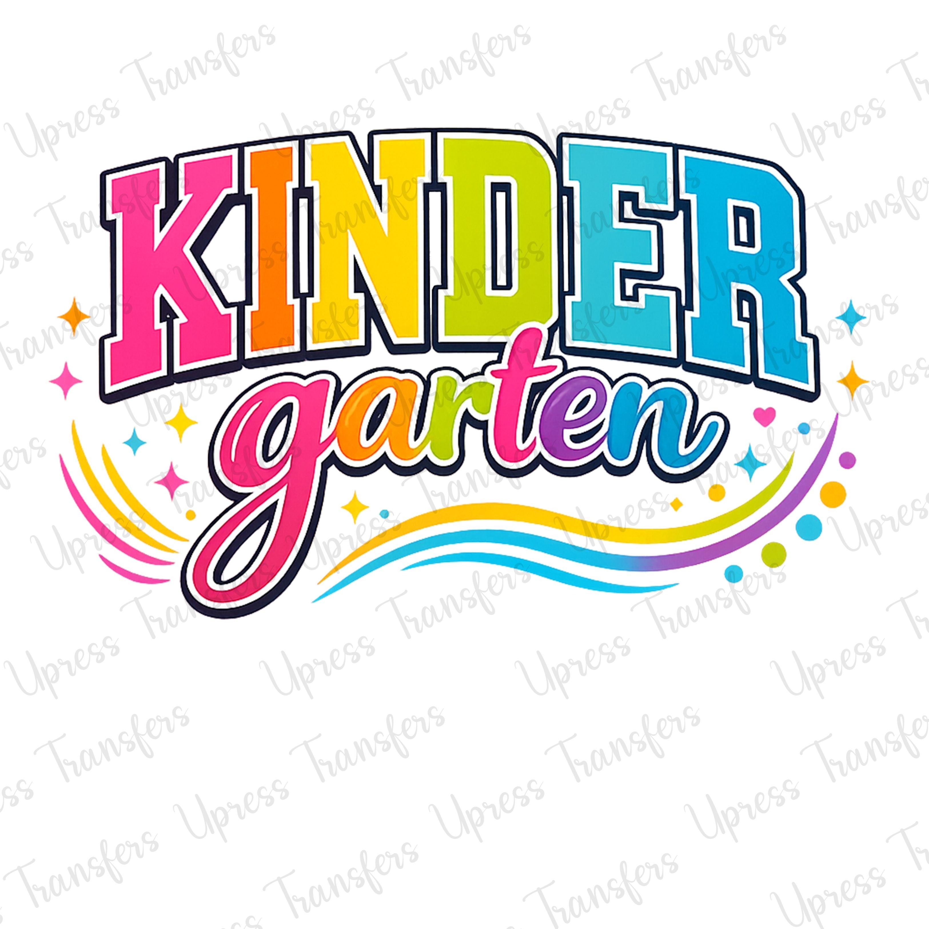 Bright Neon Kinder-garten Letters