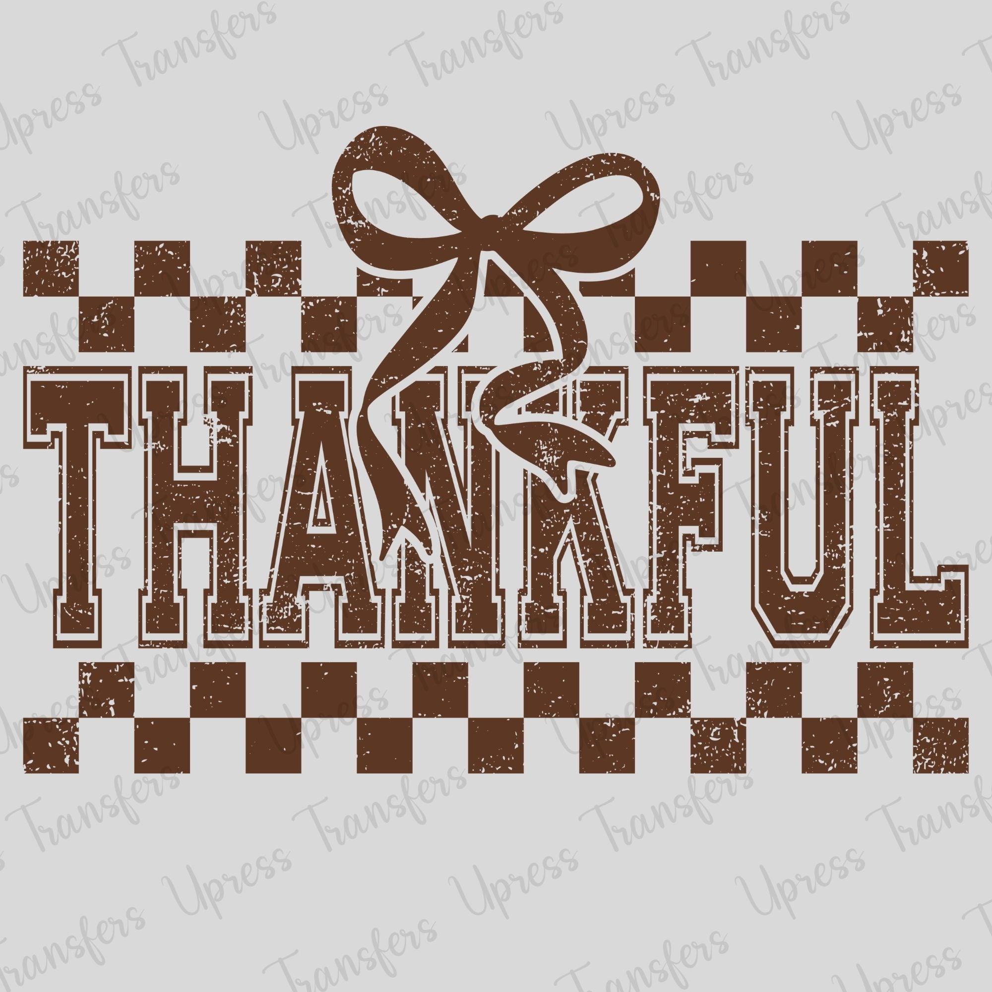 Brown Checkered Thankful Coquette