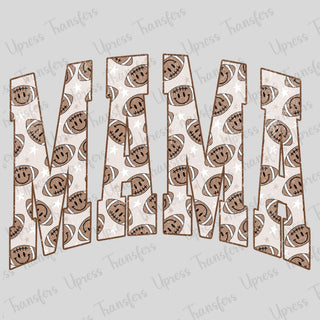 Brown Patterned Football Mama