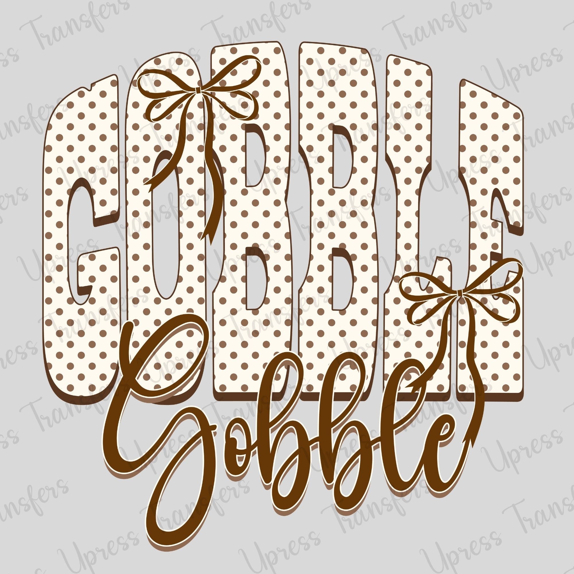 Brown Polka Dots Gobble Gobble